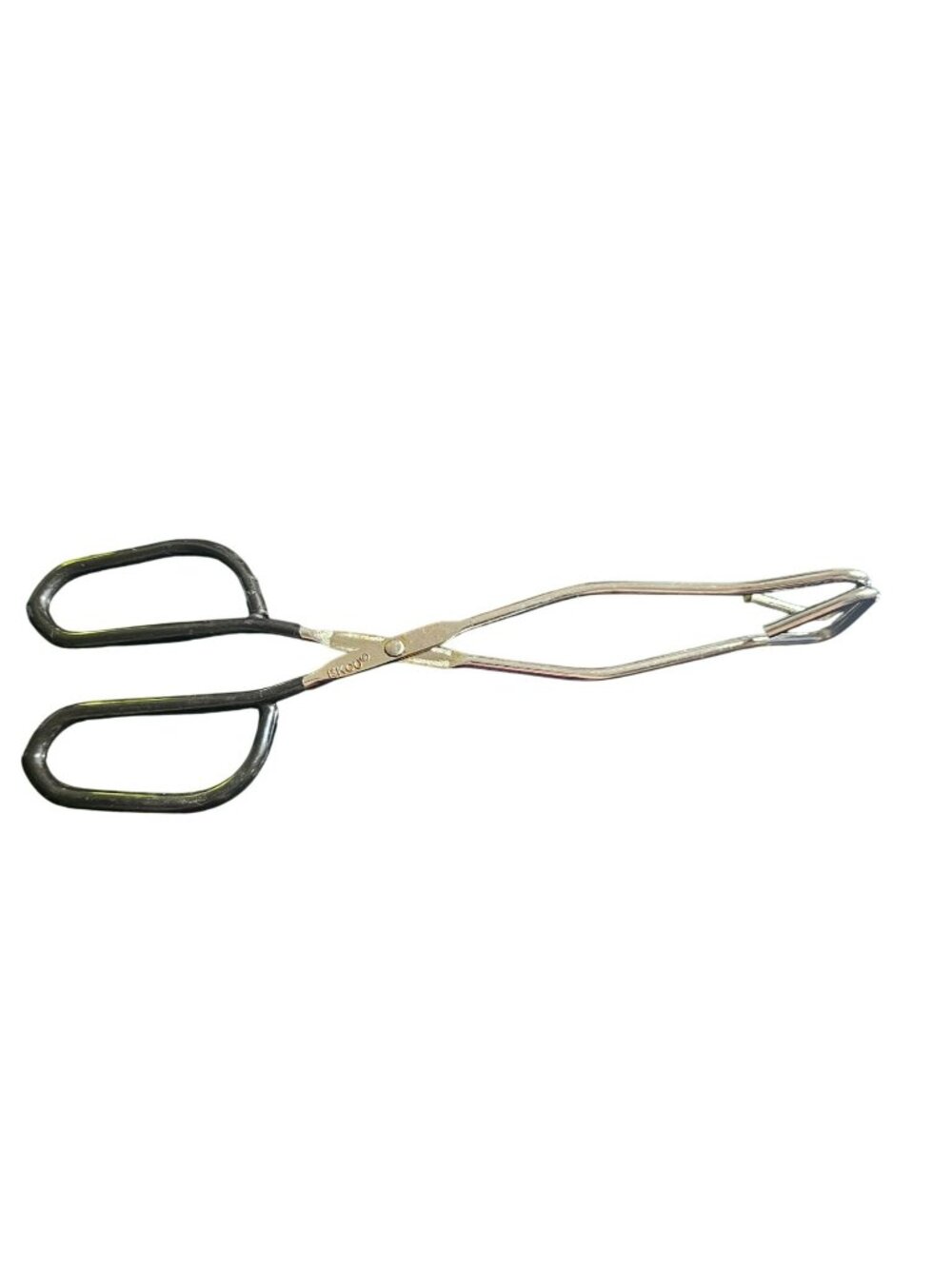 Vintage Ekco Black Handle Metal Tongs For Kitchen Or Serving Use Made In China R